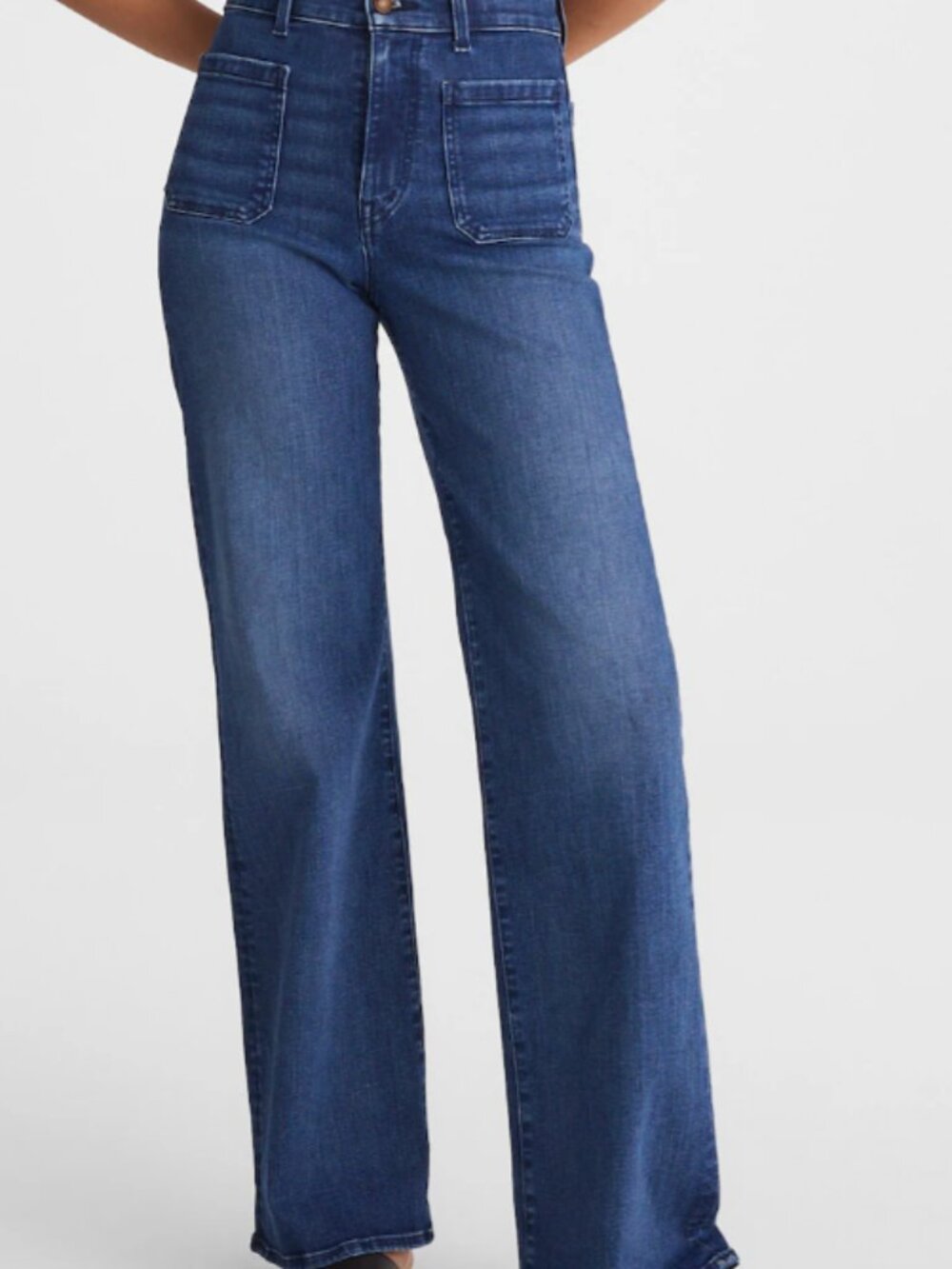 Madewell - The Emmett Wide-Leg Jean in Super Stretch Denim